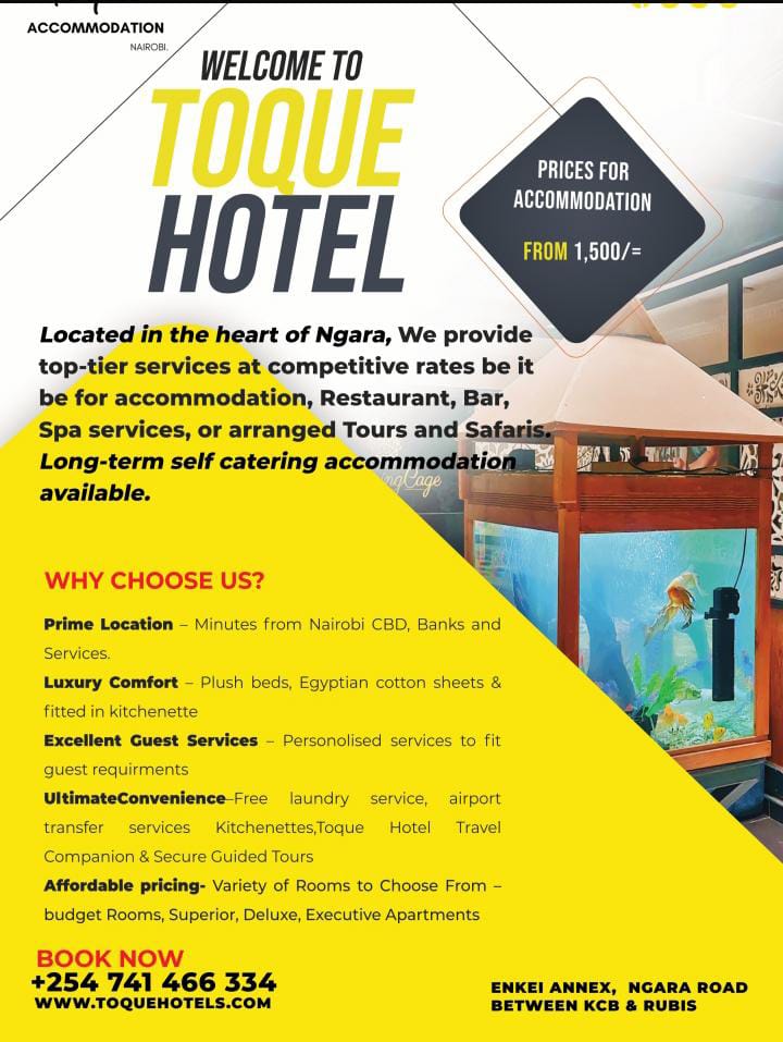 Discover Affordable Luxury at Toque Hotel – Your Home Away From Home in Nairobi at Toque Hotels & Lounge Image of Discover Affordable Luxury at Toque Hotel – Your Home Away From Home in Nairobi at Toque Hotels & Lounge